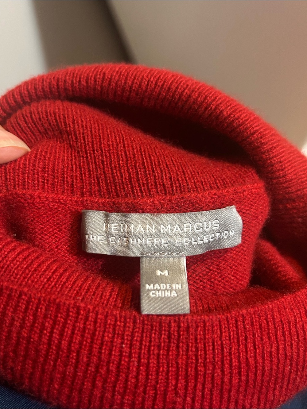 Neiman Marcus Cashmere Turtleneck Sweater in Red